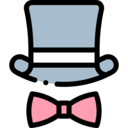 clothing,elegant,fashion,hat,birthday and party,tie,bow tie,masculine,top hat